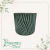 Cachepô de Cerâmica Mar Esmaltado Verde Queimado PT15