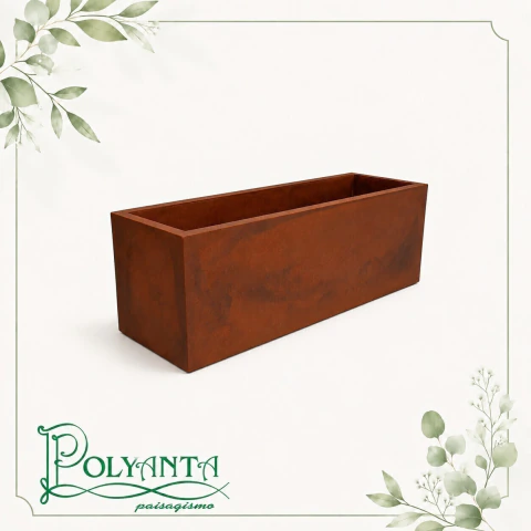 Floreira Flat 67 Aço Corten