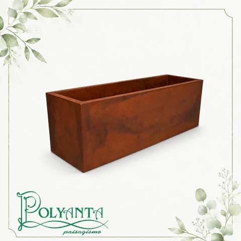 Floreira Flat 77 Aço Corten