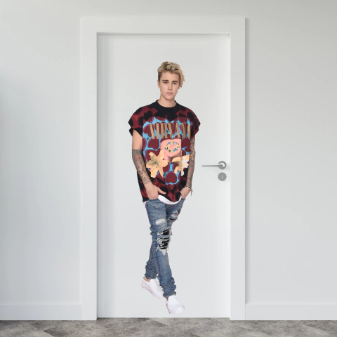 VINILO GIGANTOGRAFIA JUSTIN BIEBER MODELO 2