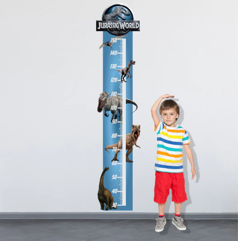 VINILO MEDIDOR DE ALTURA JURASSIC WORLD