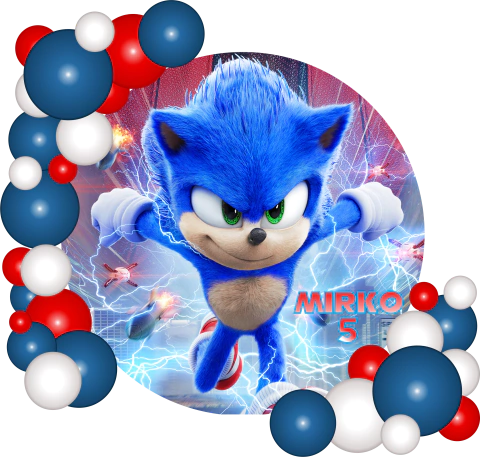 BANNER CIRCULAR CUMPLEAÑOS CANDY BAR SONIC