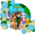 BANNER CIRCULAR CUMPLEAÑOS CANDY BAR TALKING TOM
