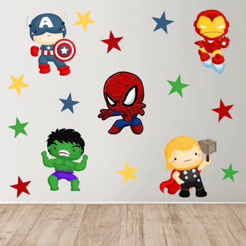 VINILO INFANTIL SUPERHEROES