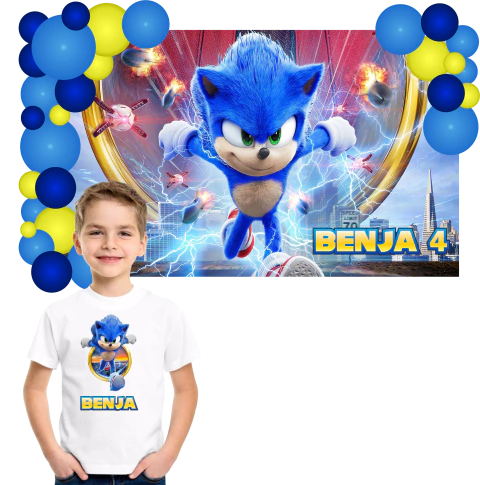 Combo Banner Remera Sonic