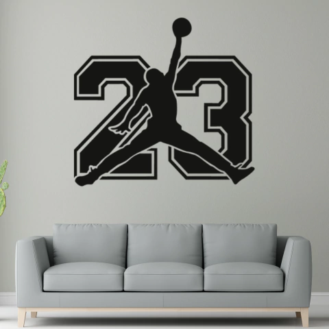 VINILO DE CORTE DEPORTE BASQUET LOGO JORDAN 23