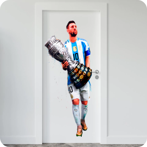 VINILO GIGANTOGRAFIA MESSI COPA AMERICA