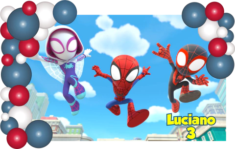 BANNER CUMPLEAÑOS CANDY BAR SPIDEY Y SUS SORPRENDENTES AMIGOS