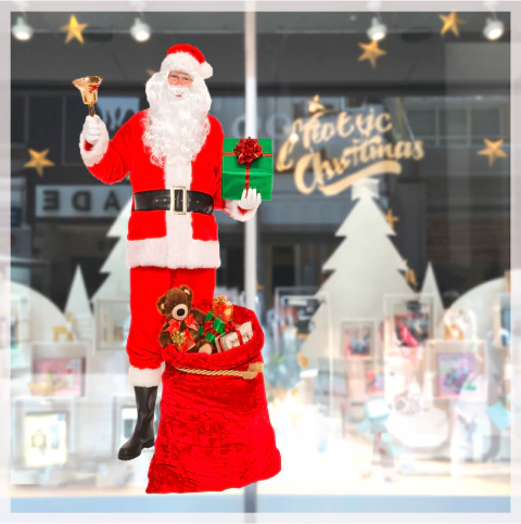 VINILO GIGANTOGRAFIA PAPA NOEL REGALOS