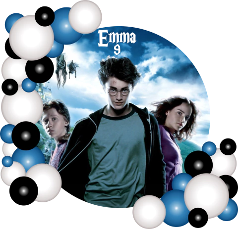 BANNER CIRCULAR CUMPLEAÑOS CANDY BAR HARRY POTTER