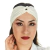 Imagem do Kit Jaleco Feminino Acinturado Manga Longa Bufante Princesa Branco + Turbante Branco