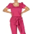 Scrub Feminino Manga Curta Bufante Princesa Rosa Pink - loja online