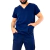 Scrub Masculino Slim Gola V Azul Marinho - loja online
