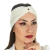 Kit Jaleco Feminino Acinturado Manga Longa Bufante Princesa Branco + Turbante Branco