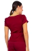 Blusa Scrub Feminina PLUS SIZE Manga Curta Decote V Transpassada Marsala - comprar online