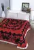 Colcha Casal Chenille Jolitex 220x240 cm Florida Vermelho e Preto