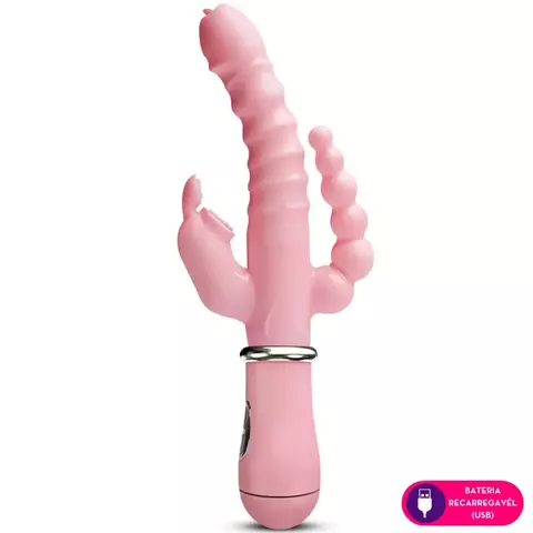 Vibrador com Estimulação Tripla