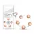COLAR TAILANDÊS COM 5 BOLAS EM METAL ROSE LINHA SLIM