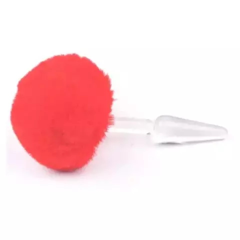 Plug Anal de Vidro Pompom de Coelho - comprar online
