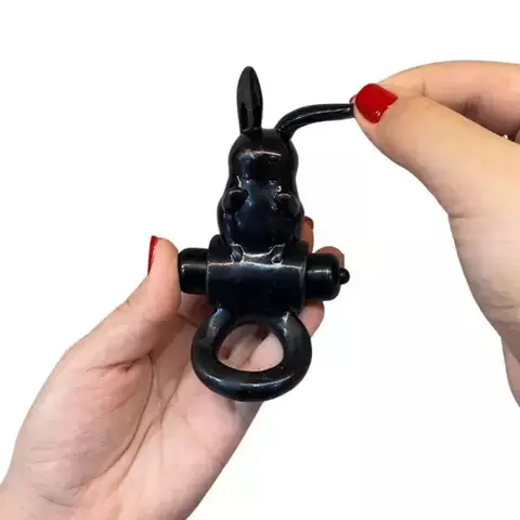 Anel Peniano Formato de Coelho com Vibrador - comprar online