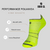 Meia Performance Poliamida Amarelo Neon/Cinza Cano Soquete - SOCKS CO