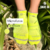 Meia Performance Poliamida Amarelo Neon/Cinza Cano Soquete - comprar online