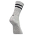 Meia Esportiva Algodão Cinza Mescla Claro Listras Chumbo Cano Longo - SOCKS CO