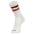 Meia Esportiva Algodão Off White Listras Marrom e Laranja Cano Longo - SOCKS CO