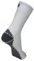 Meia Performance Poliamida Impact Branco/Cinza Cano Longo - SOCKS CO