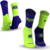 Meia Performance Poliamida 10k Roxo/Amarelo Neon Cano Longo - comprar online