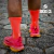 Meia Performance Poliamida Laranja Neon Cano Longo - comprar online