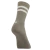Meia Esportiva Algodão Cinza Areia Listras Off White Cano Longo - SOCKS CO