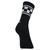 Meia Esportiva Algodão Preto Quadri/Listras Branco Cano Longo - SOCKS CO
