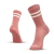 Meia Esportiva Algodão Rosa Listras Off white Cano Longo