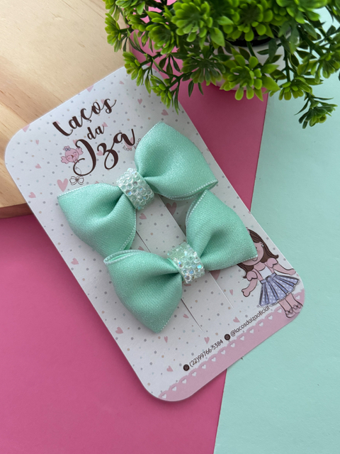 Par Baby verde com organza