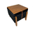 Puff Baú Decorativo E Mesa De Centro Flex Quadrado - Veludo Preto - comprar online