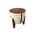 Pufe Flex Baú Decorativo E Mesa De Madeira - Linho Cru - comprar online