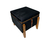 Puff Baú Decorativo E Mesa De Centro Flex Quadrado - Veludo Preto