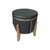Pufe Flex Baú Decorativo E Mesa De Madeira - Couro Sintético Grafite - comprar online