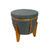 Pufe Flex Baú Decorativo E Mesa De Madeira - Linho Cinza - comprar online