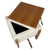 Puff Baú Decorativo E Mesa De Centro Flex Quadrado - Linho Cru na internet