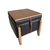 Puff Baú Decorativo E Mesa De Centro Flex Quadrado - Couro Sintético Café - comprar online