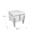 Puff Baú Decorativo E Mesa De Centro Flex Quadrado - Linho Cinza Claro - loja online