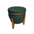 Pufe Flex Baú Decorativo E Mesa De Madeira - Veludo Verde