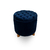 Puff Báu Decorativo Capitonê Redondo Pé Madeira Vancouver - Veludo Azul - comprar online