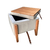 Puff Baú Decorativo E Mesa De Centro Flex Quadrado - Veludo Marfim - Flat Interiores