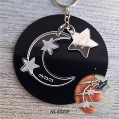 Llavero Souvenir Personalizado - Luna y estrellas