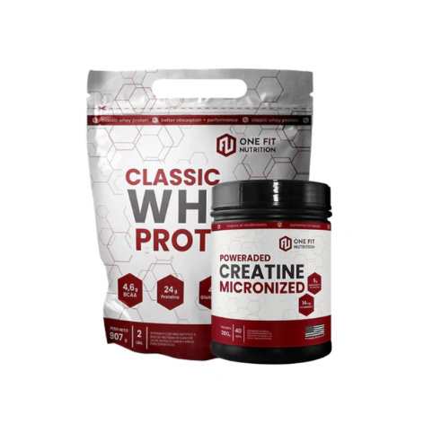 COMBO WHEY PROTEIN 2LBS + CREATINA 200GR ONE FIT