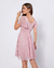 VESTIDO LONGUETE COM MANGA CURTA - COD 461 - (ROSE) - comprar online