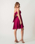 VESTIDO LONGUETE COM FAIXAS NAS COSTAS - COD. 447 - (FÚCSIA) - lipcem